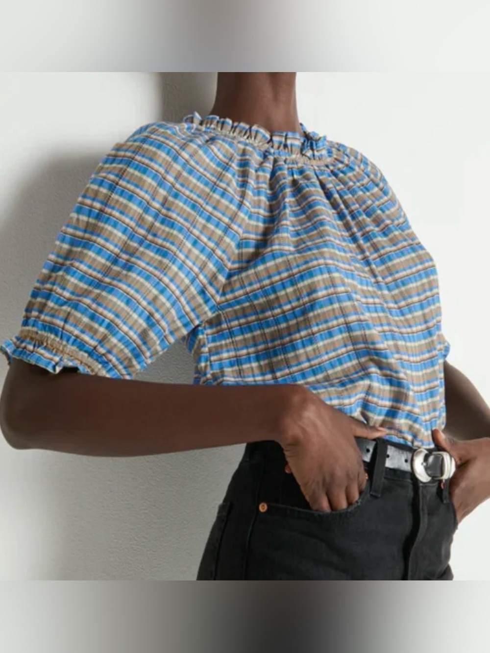 NWT- Nation Los Angeles - Whitney Top - Coastal Plaid
Nation LTD